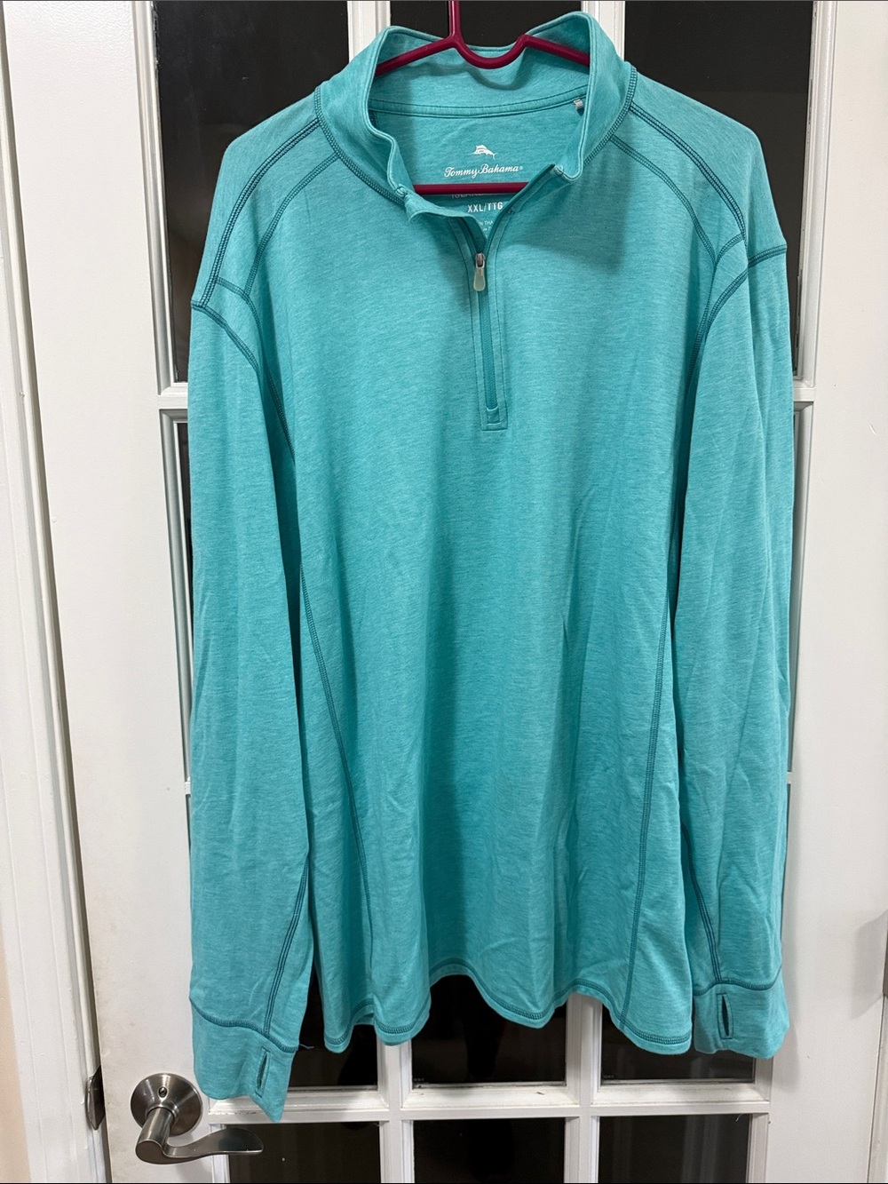 Tommy Bahama Teal Quarter-Zip Performance Pullover